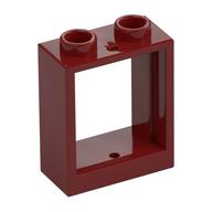 Window 1 x 2 x 2 Flat Front (Dark Red)