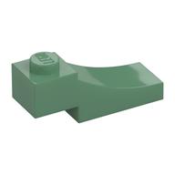 Brick Curved, 3 x 1 with 1/3 Inverted Cutout (Sand Green)