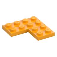 Plate 4 x 4 Corner (Bright Light Orange)