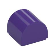 Brick Curved 1 x 1 x 2/3 Double Curved Top, No Studs (Dark Purple)