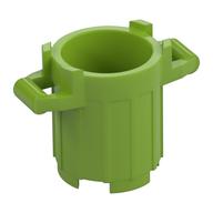 Trash Can with 4 Cover Holders (Lime)