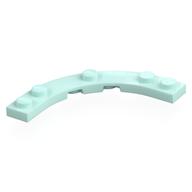 Plate Round Corner 5 x 5 with 4 x 4 Round Cutout (Light Aqua)