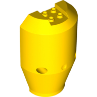 Tipper Drum 3 x 6 x 8 Cement Mixer Half, with 2 x 2 Studs on End (Yellow)