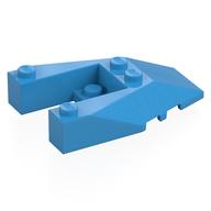 Brick Wedged, Sloped 6 x 4 Cutout, Stud Notches (Dark Azure)