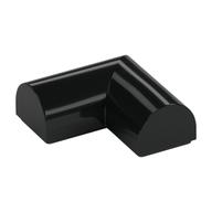 Brick Curved 2 x 2 x 2/3 Double, Corner, No Studs (Black)
