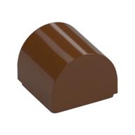 Brick Curved 1 x 1 x 2/3 Double Curved Top, No Studs (Reddish Brown)