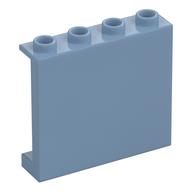 Panel 1 x 4 x 3 [Side Supports / Hollow Studs] (Sand Blue)