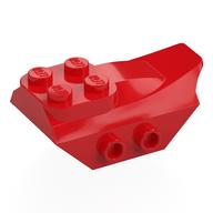 Brick Special 2 x 5 with Slope, Studs on Side (Red)