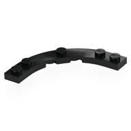 Plate Round Corner 5 x 5 with 4 x 4 Round Cutout (Black)
