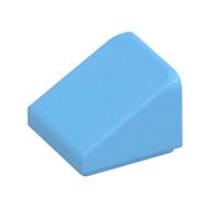 Brick Sloped 30° 1 x 1 x 2/3 (Cheese Slope) (Bright Light Blue)