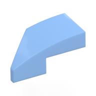Brick Wedged, Curved 2 x 1 with Stud Notch Right (Bright Light Blue)