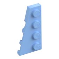 Wedge Plate 4 x 2 Left (Bright Light Blue)