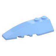 Brick Wedged, Curved 6 x 2 Left, Inner Ridges (Bright Light Blue)