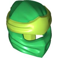 Wrap with Long Back Knot, Lime Band Pattern (Green)