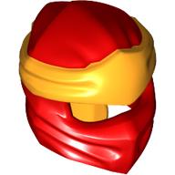 Wrap with Long Back Knot, Bright Orange Band Pattern (Red)