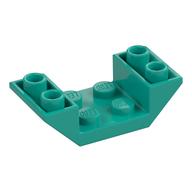 Brick Sloped Inverted 45° 4 x 2 Double with 2 x 2 Recessed (Dark Turquoise)