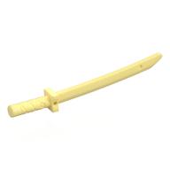 Weapon Sword / Katana / Shamshir with Capped Pommel [Square Guard] (Bright Light Yellow)