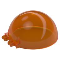Windscreen 8 x 8 x 3 Dome with Dual 2 Fingers - 7 Teeth (Trans-Orange)