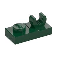 Plate Special 1 x 2, Top Clip [Open O] (Dark Green)