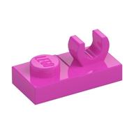 Plate Special 1 x 2, Top Clip [Open O] (Dark Pink)