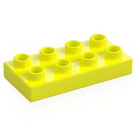 Duplo Plate 2 x 4 (Vibrant Yellow)