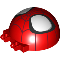 Windscreen 6 x 6 x 3 Canopy Half Sphere with Dual 2 Fingers with Spider-Man Face Print (Red)