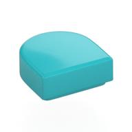 Tile Round 1 x 1 Half Circle (Medium Azure)