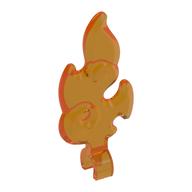 Wave / Flame with Clip (Trans-Orange)