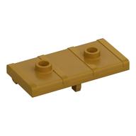 Treasure Chest Lid, Flat with 2 Studs (Pearl Gold)