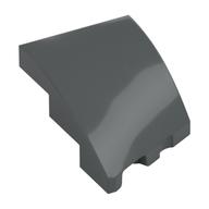 Brick Wedged, Curved 3 x 2 with Stud Notch Left (Dark Bluish Gray)