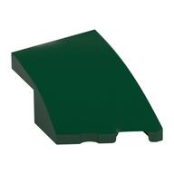 Brick Wedged, Curved 3 x 2 with Stud Notch Right (Dark Green)