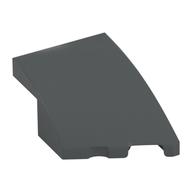 Brick Wedged, Curved 3 x 2 with Stud Notch Right (Dark Bluish Gray)
