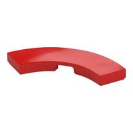 Tile 3 x 3 Curved, Macaroni (Red)