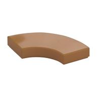 Tile 2 x 2 Curved, Macaroni (Medium Nougat)
