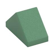 Brick Sloped 45° 2 x 1 Double with Inside Stud Holder (Sand Green)