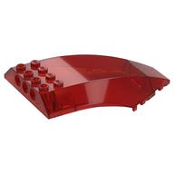Windscreen 10 x 6 x 2 Curved (Trans-Red)