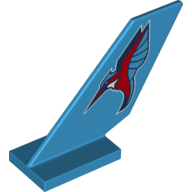 Tail Shuttle with Red and Blue Hummingbird Print (Dark Azure)