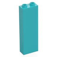 Brick 1 x 2 x 5 with Hollow Studs (Medium Azure)