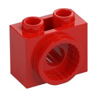 Brick Special 1 x 2 x 1 1/3 with Rotation Joint Socket (Red)