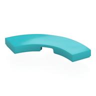 Tile 3 x 3 Curved, Macaroni (Medium Azure)