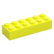 Brick 2 x 6 (Vibrant Yellow)