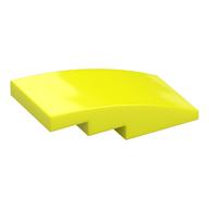 Brick Curved 4 x 2 No Studs (Vibrant Yellow)