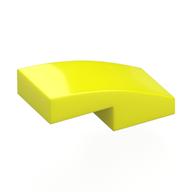 Brick Curved 2 x 1 No Studs [1/2 Bow] (Vibrant Yellow)