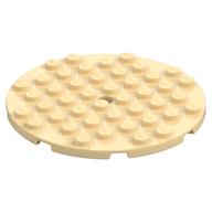 Plate Round 8 x 8 (Tan)