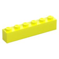 Brick 1 x 6 (Vibrant Yellow)