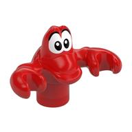 Animal, Crab, Sebastian with Eyebrows Print (Red)