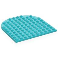 Plate 10 x 10 with Rounded End (Medium Azure)