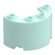 Cylinder Half 2 x 4 x 2 with 1 x 2 Cutout (Light Aqua)