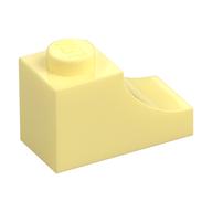 Brick Curved 2 x 1 with Inverted Cutout (Bright Light Yellow)