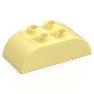Duplo Brick 2 x 4 Curved Top (Bright Light Yellow)